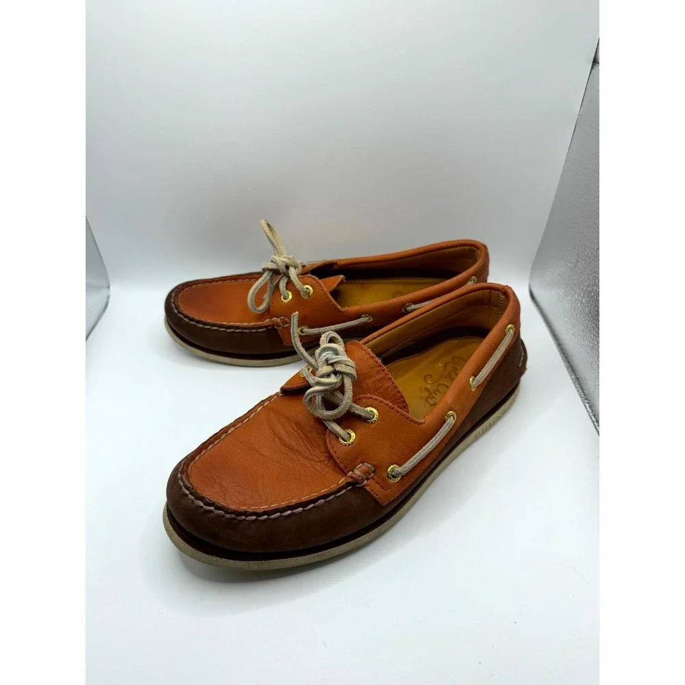 Sperry Gold Cup STS12848 Mens 8M Sneakers Rust Leather Moc Toe Casual Boat Shoes
